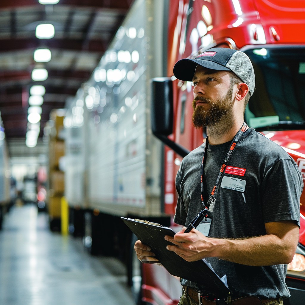 Stockcake mechanic inspecting trucks 1753121015